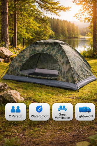 Tente camping personnes - 2,